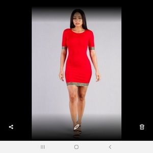 Sexy Short Sleeve Trim Detail Mini Dress